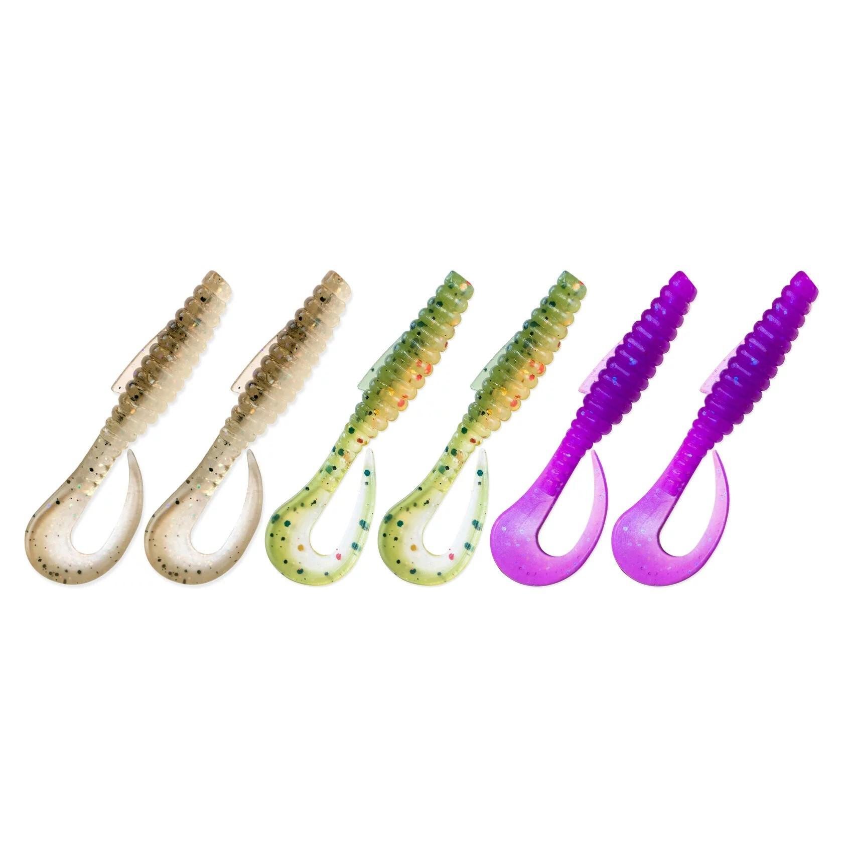 Набор силиконовых приманок твистер VA Mad Twist 2,6" 65 мм 6 шт. цвет М2