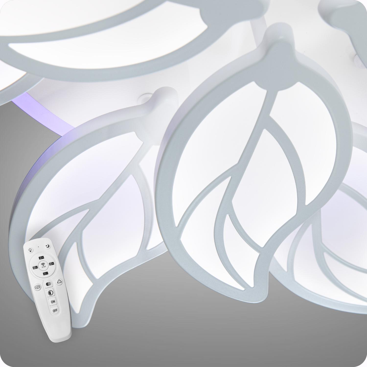 Люстра світлодіодна 517 Dlight 3color з пультом 180 Вт Білий (01929) - фото 6