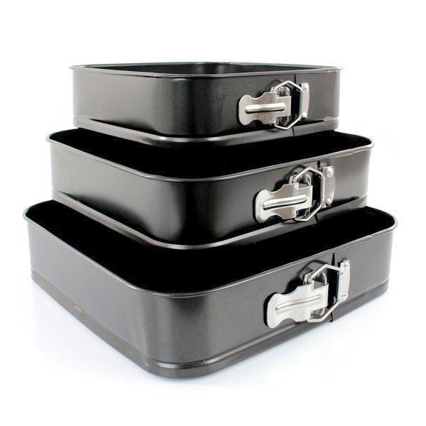 Набор разъемных форм для запекания UNIQUE UN-1704 квадратный с рифленым дном 3 шт. (204620) - фото 2 Набор разъемных форм для запекания UNIQUE UN-1704 квадратный с рифленым дном 3 шт. (204620) - фото 2