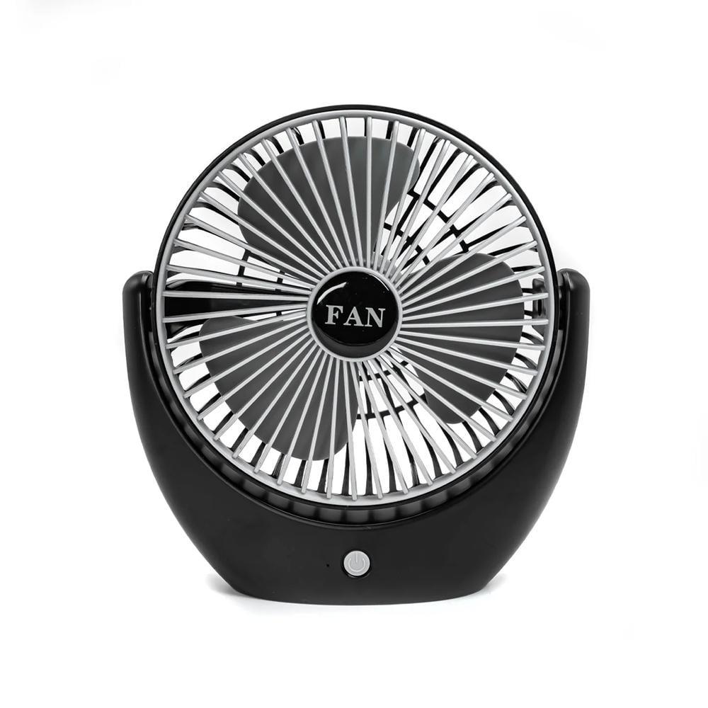 Вентилятор портативный настольный Portable Fan PF-17 USB аккумуляторный 3 скорости 1200 мАч 180° Черный (SS-120)