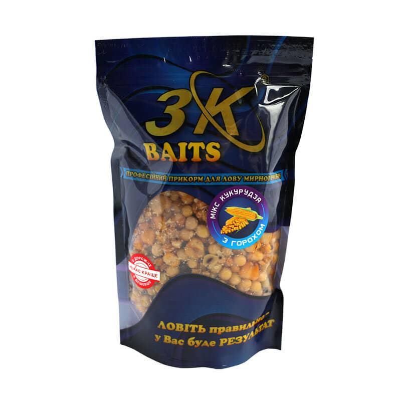 Прикорм 3KBaits Зерновой микс 500 г Кукуруза/Горох (3KB1035)