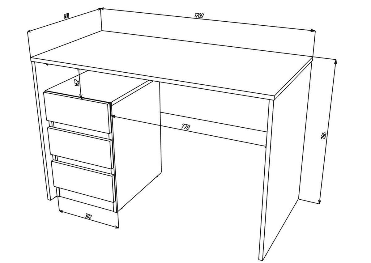 Стіл комп'ютерний письмовий Intarsio Vector Білий (VECTOR) - фото 4 Стіл комп'ютерний письмовий Intarsio Vector Білий (VECTOR) - фото 4
