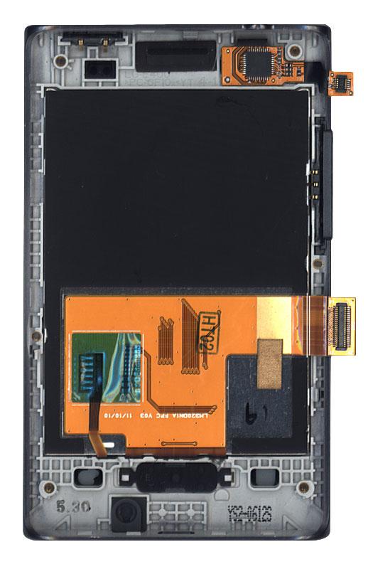 Матриця з тачскріном для телефона LG Optimus L3 E400 з рамкою Чорний Матриця з тачскріном для телефона LG Optimus L3 E400 з рамкою Чорний