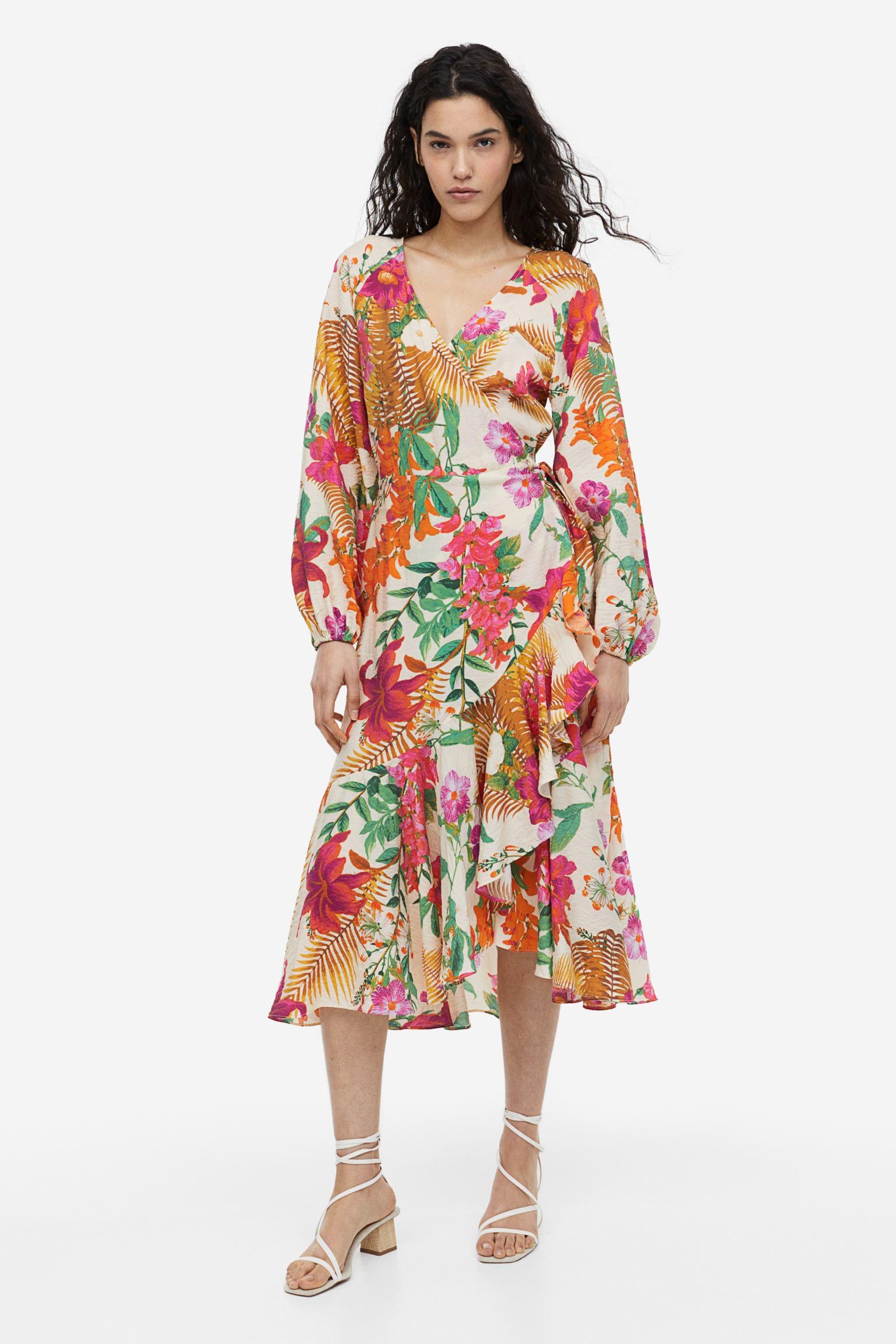 Сукня H&M Квіти XS Кремові (EA13091170241)