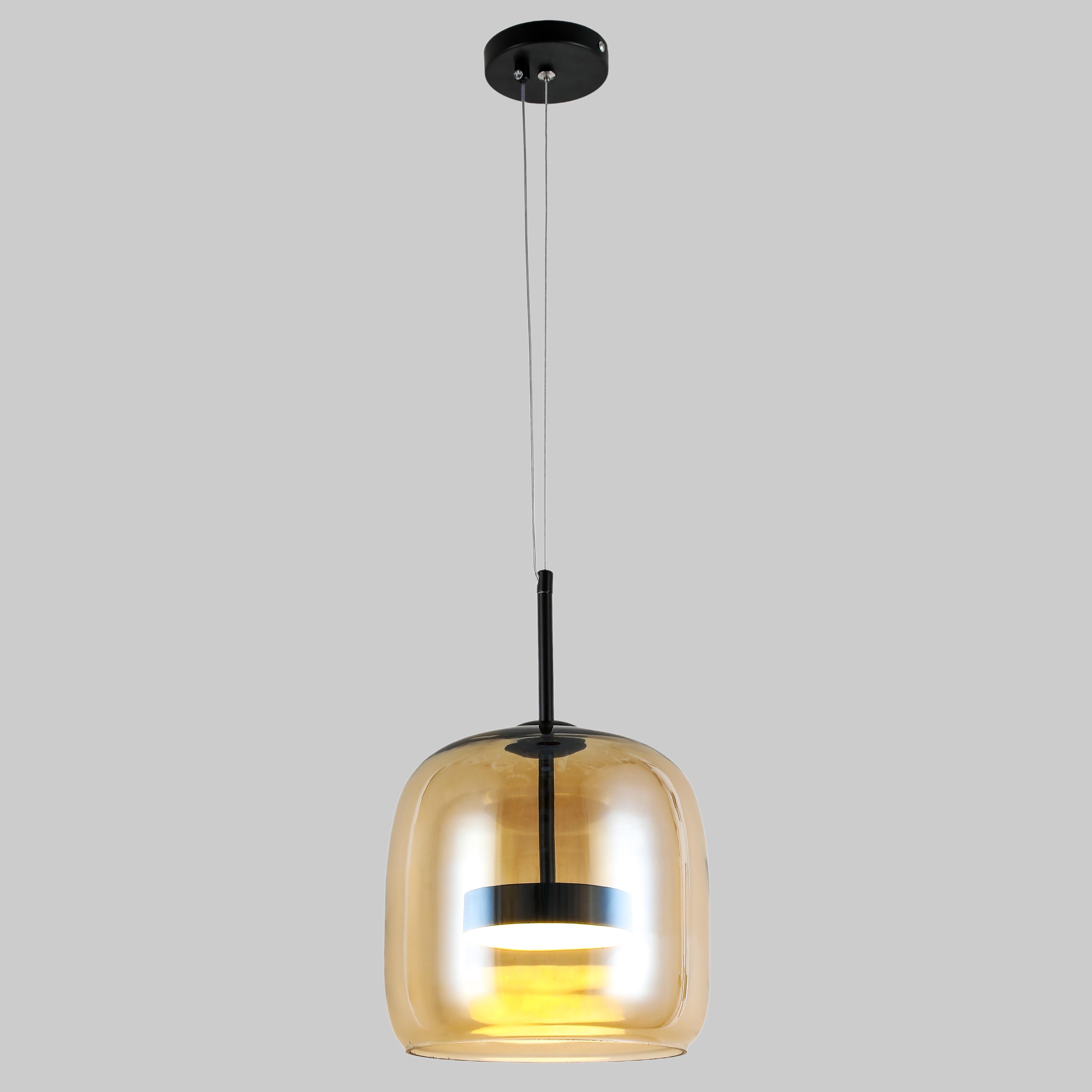 Підвіс Led з кавовим плафоном 9W Чорний (909-XL157-1 220 BK+AM)