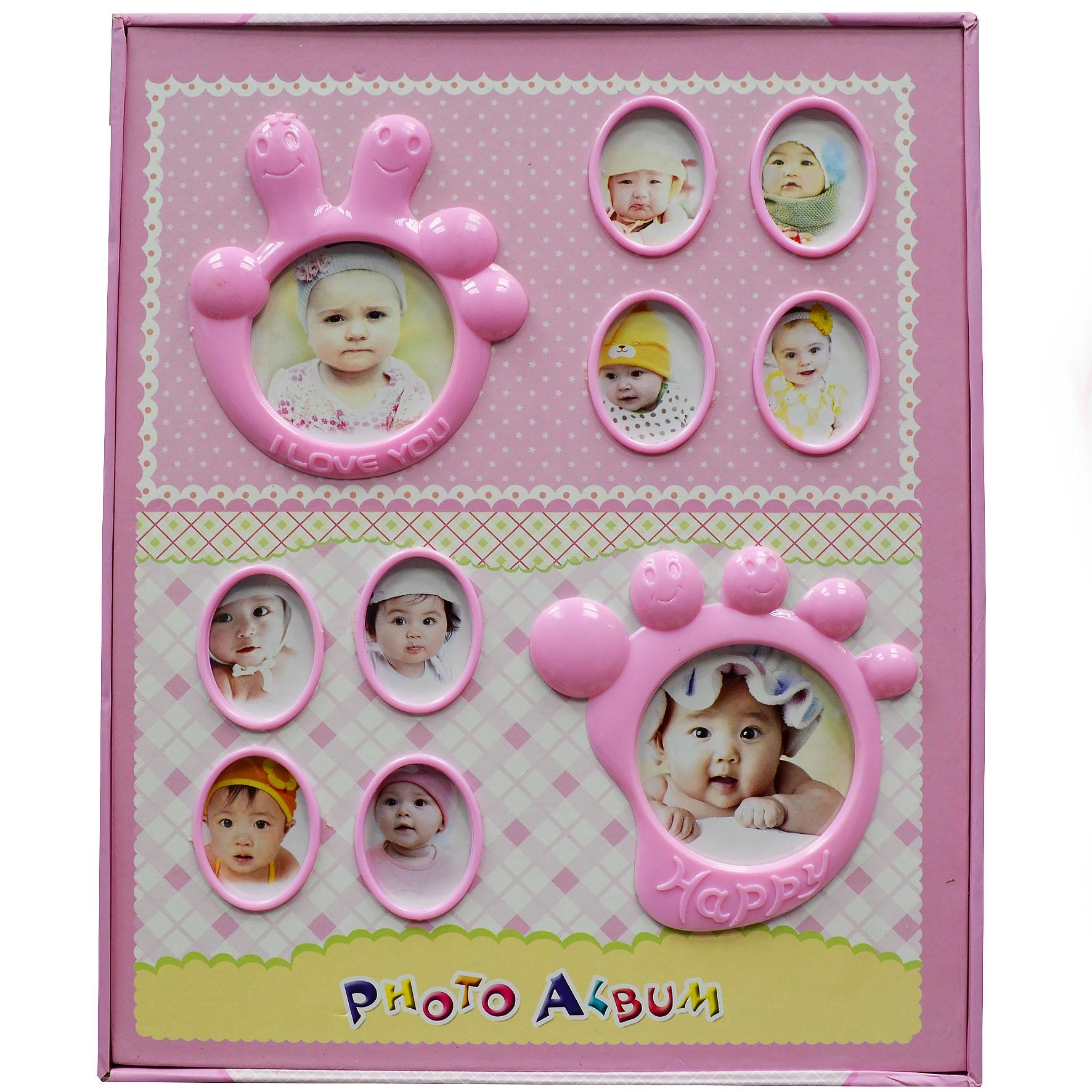 Фотоальбом дитячий Ручки і ніжки з анкетою для новонароджених 27х32 см