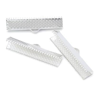 Окончание зажим для лент 20х7 мм 30 шт. Серебристый (ОК2007ф00)