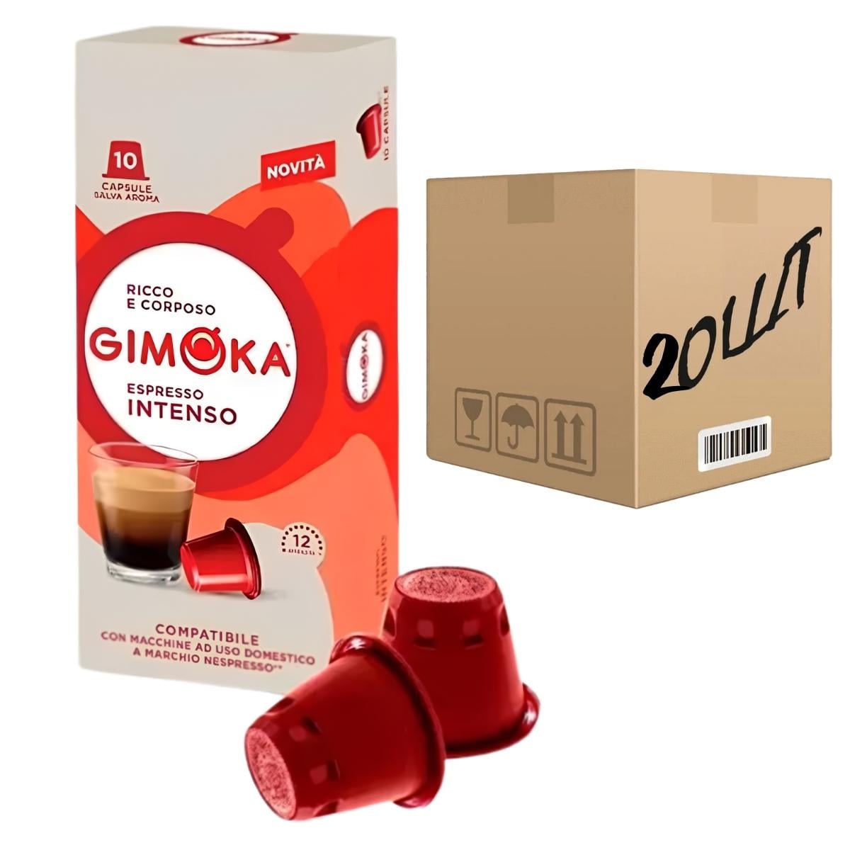 Кофе в капсулах Nespresso Gimoka Intenso 10 шт. ящик 20 шт. (setg11310)