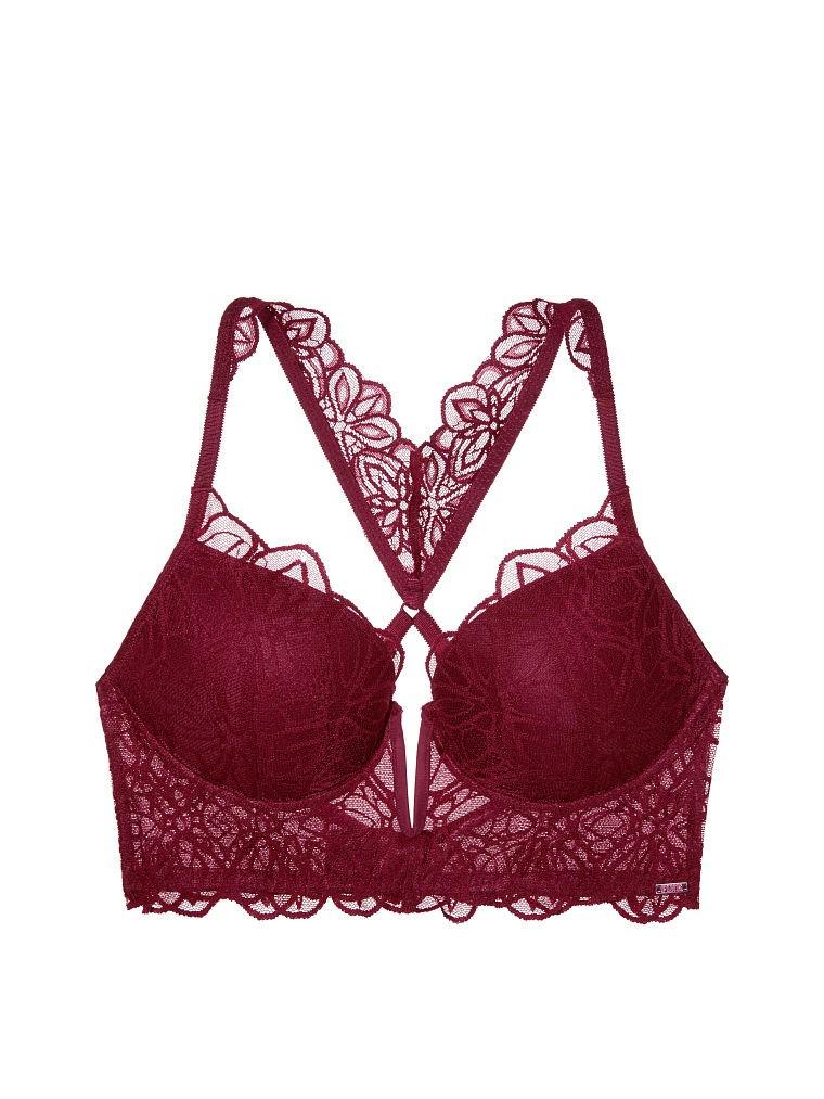 Бюстгальтер Bralette з Рush-ap Victoria's Secret 366-368 М Бордовий (1-9) - фото 3