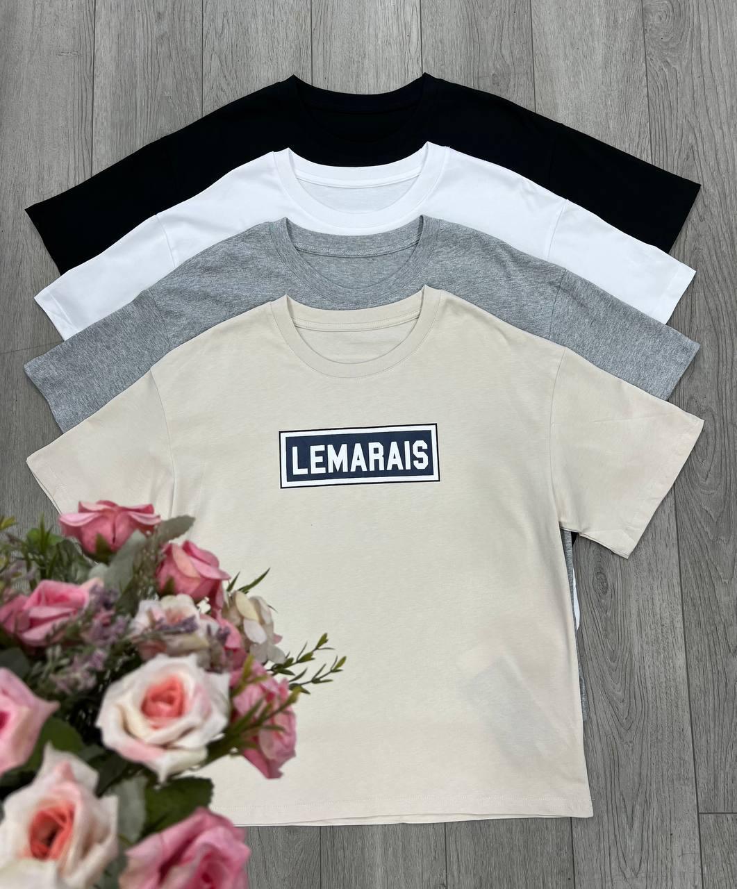 Футболка женская LE MARAIS OS Бежевый (#25085-01) - фото 2 Футболка женская LE MARAIS OS Бежевый (#25085-01) - фото 2