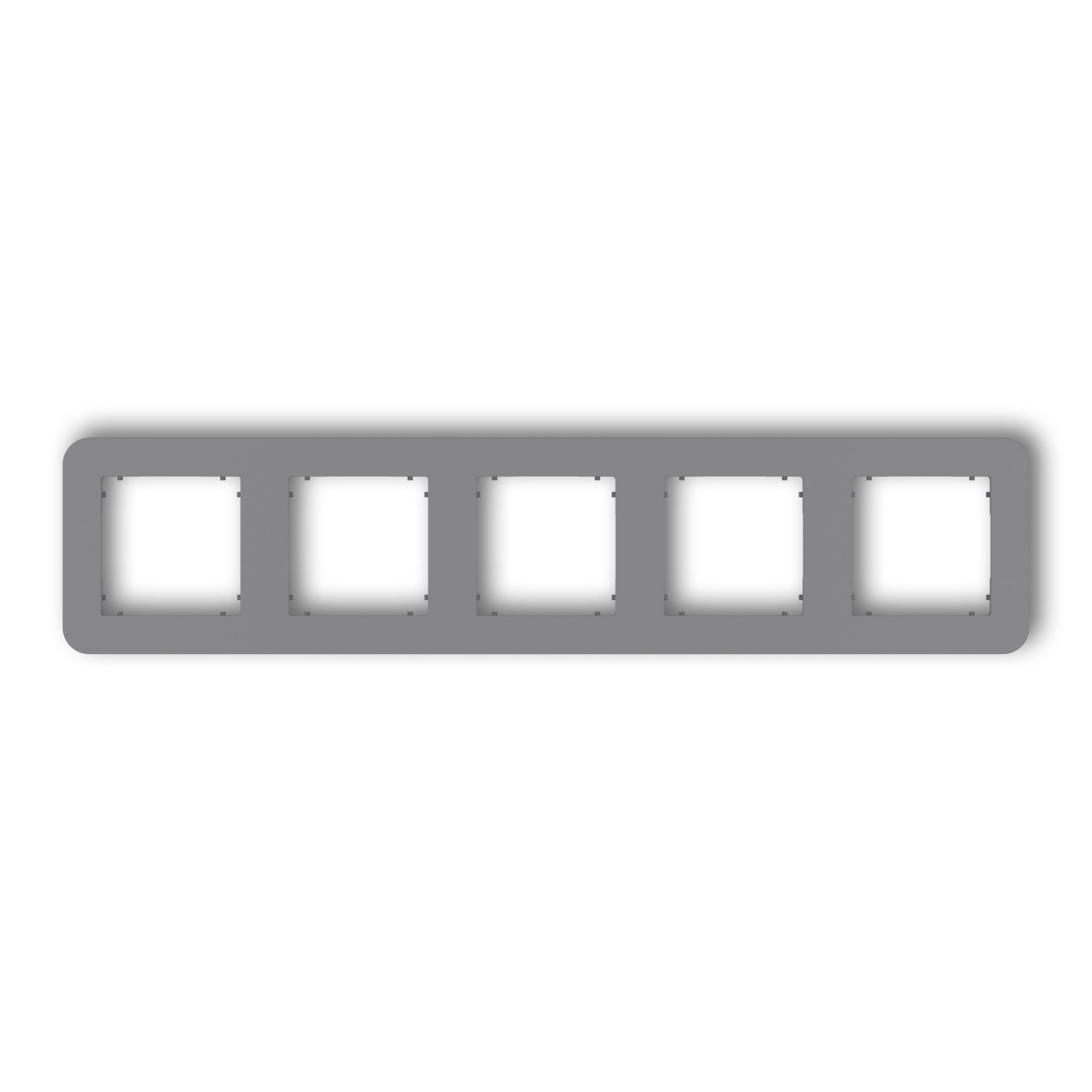 Рамка 5-місна універсальна закруглена Karlik Mini Сірий матовий (27MRTZ-5)