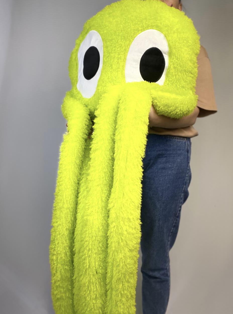 М'яка іграшка-подушка Восьминіг Обнімаш 190 см Салатовий (E33171) - фото 5 М'яка іграшка-подушка Восьминіг Обнімаш 190 см Салатовий (E33171) - фото 5