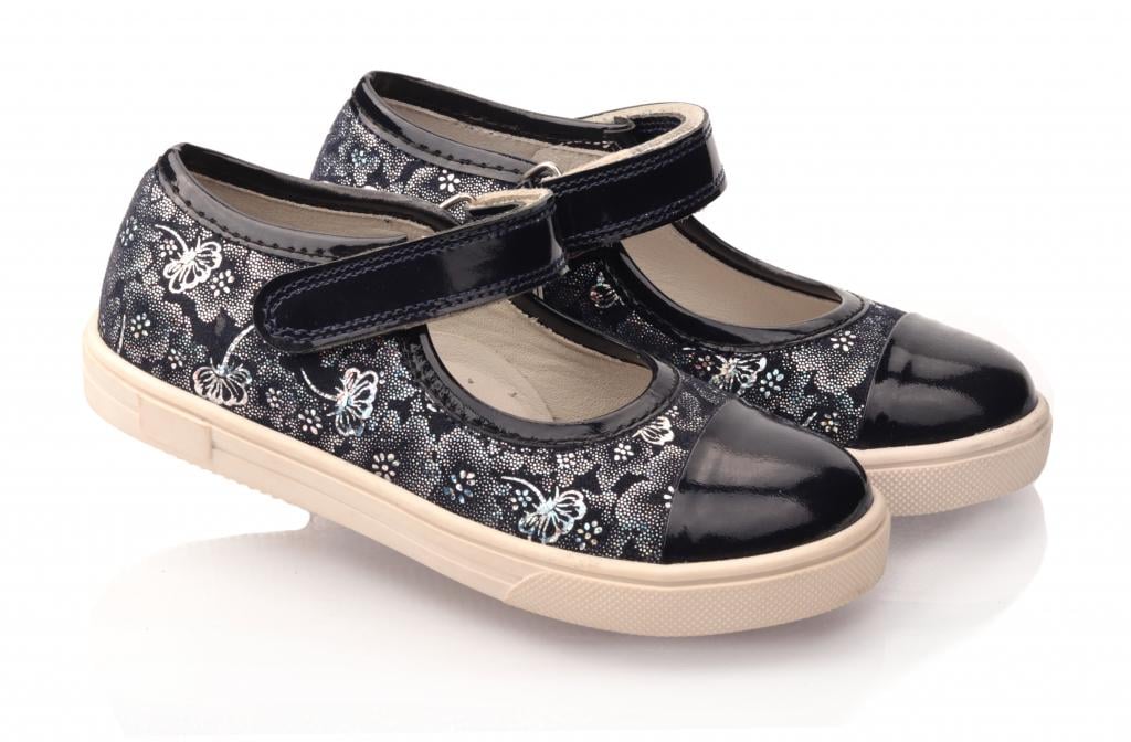 Туфли Topitop для девочек 1809 нубук/лак р. 26 Синий