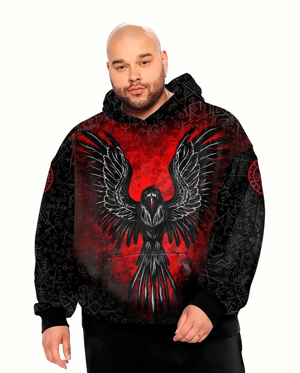 Худі чоловіче Ворон 2XL Чорний (11152)