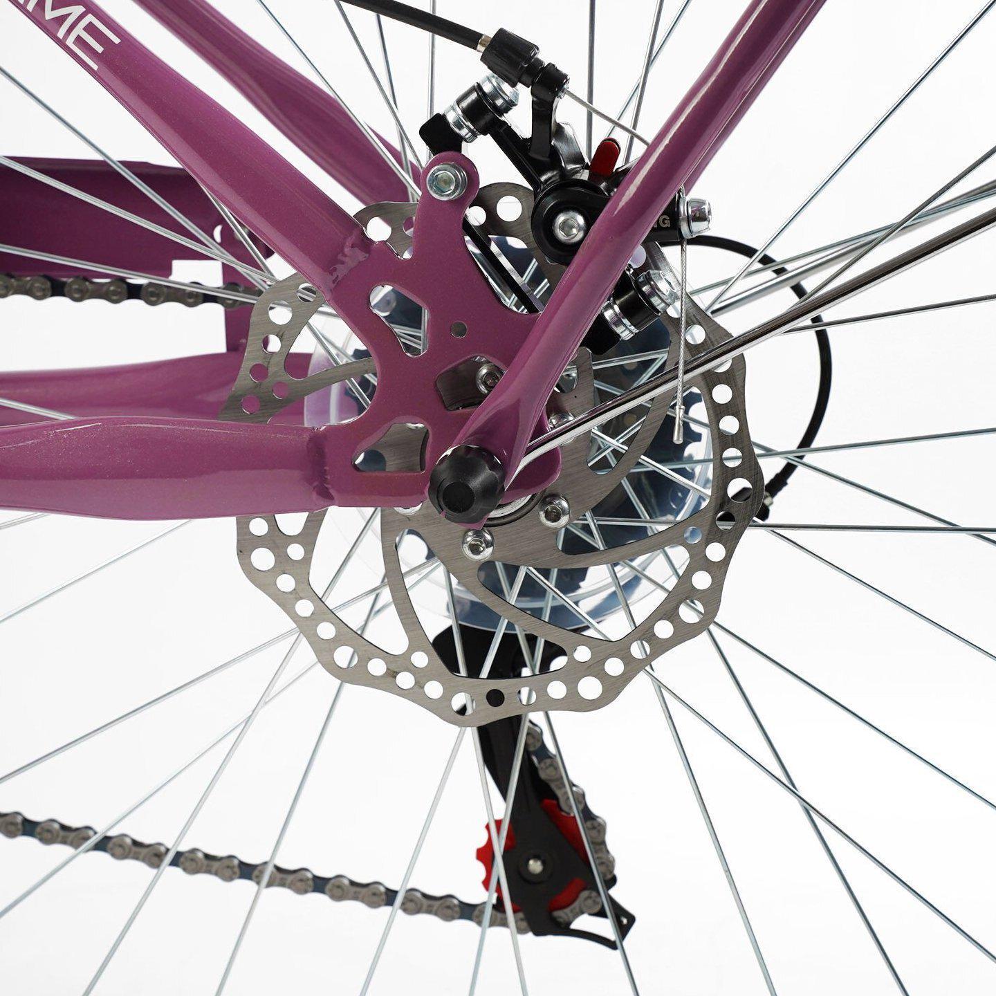 Велосипед міський Corso Polaris з кошиком та багажником рама 16,5"/26" Рожевий - фото 5 Велосипед міський Corso Polaris з кошиком та багажником рама 16,5"/26" Рожевий - фото 5