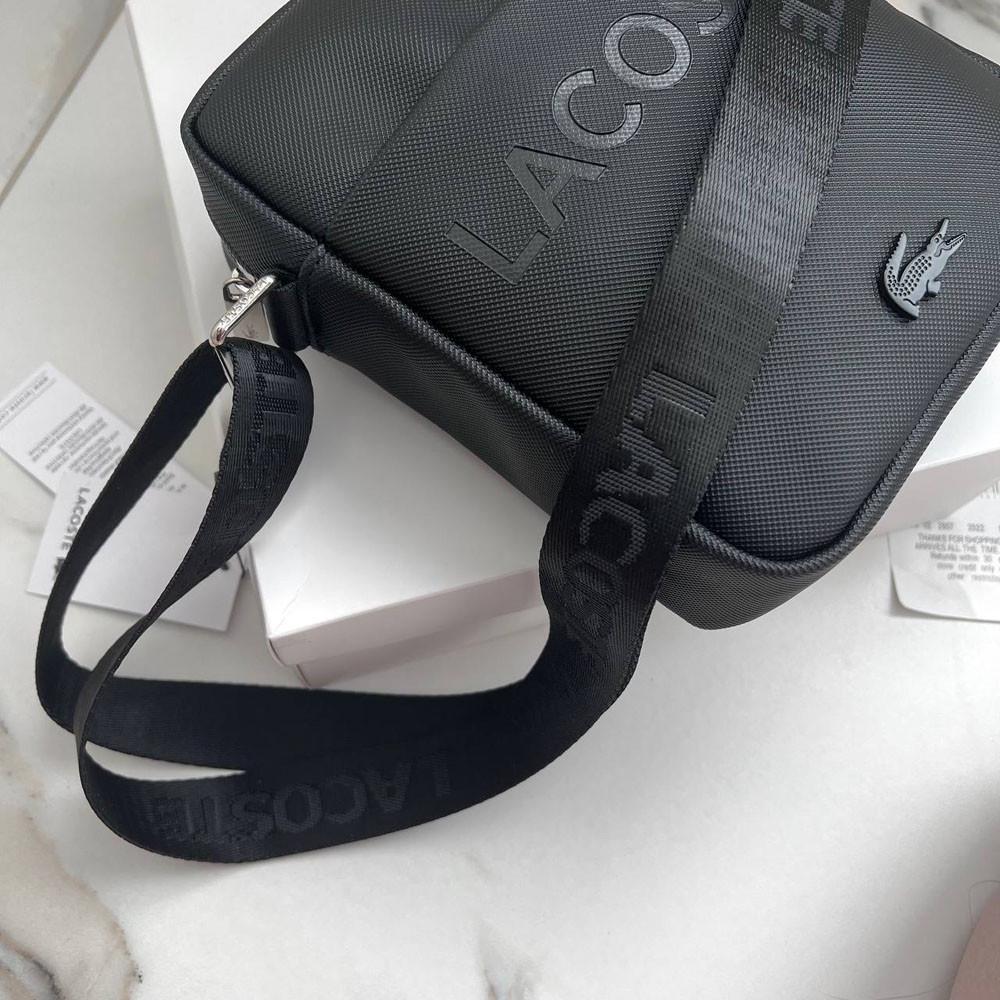 Сумка мужская брендовая через плечо Lacoste Черный (2026 PTR) - фото 7