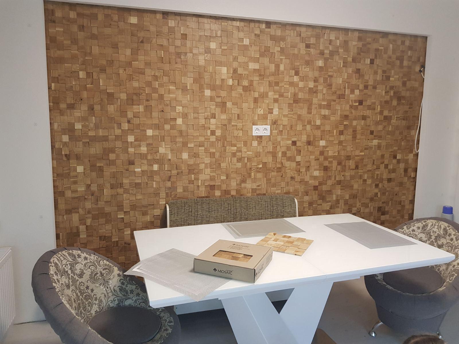 Панелі для стін Wood Mosaica Tessera 3D дерев'яні 0,51 м2 Дуб світлий (03-d) - фото 6