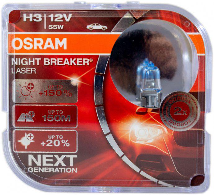 Лампа OSRAM Night Laser 64151NL-HCB 12V H3 55W