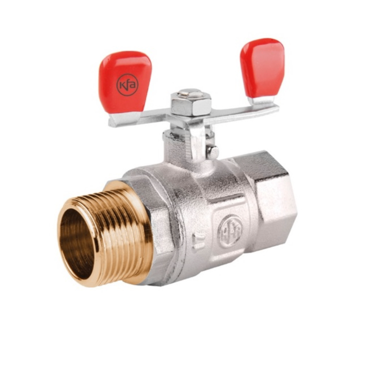 Кран шаровой KFA Armatura 1" ВЗ прямой латунь (700-220-25)