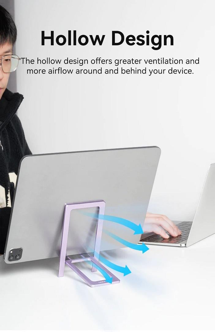 Держатель для телефона Vention Portable Cell Phone Stand Holder Desk Aluminum Alloy Type Gray (KCZH0) - фото 6 Держатель для телефона Vention Portable Cell Phone Stand Holder Desk Aluminum Alloy Type Gray (KCZH0) - фото 6