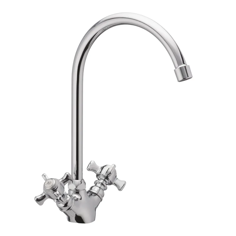 Смеситель для кухни Cron Zeus 278 из силумина Стальной (CR0087)