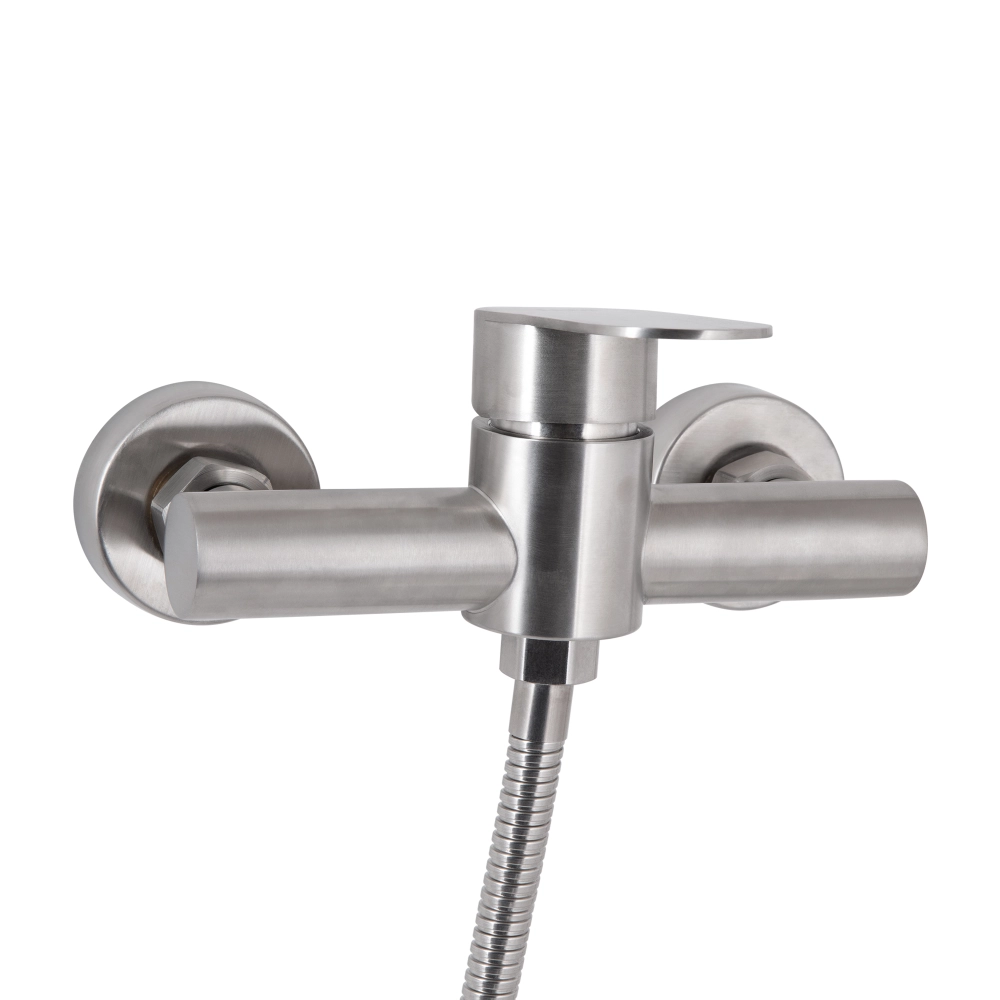 Змішувач для душу Lidz Luna 010 з душовим гарнітуром Nickel (LDLUN010NKS46095)