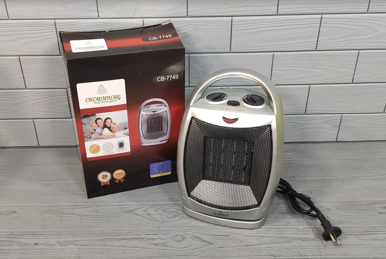 Тепловентилятор Crownberg CB-7749 Ceramic керамічний 1500 Вт з обертанням і захистом від перегріву (ML-05091) - фото 4 Тепловентилятор Crownberg CB-7749 Ceramic керамічний 1500 Вт з обертанням і захистом від перегріву (ML-05091) - фото 4