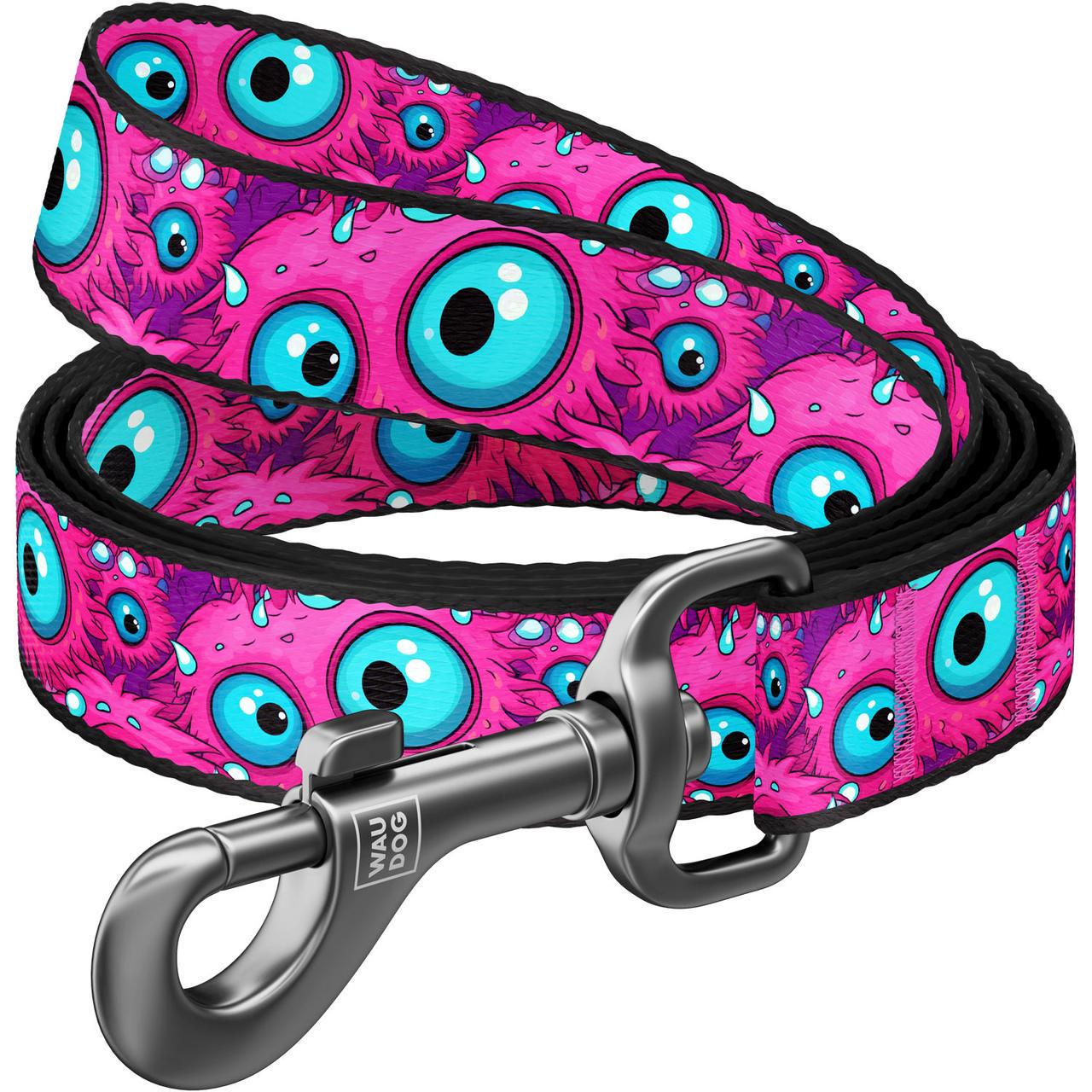 Поводок для собак нейлоновый Waudog Nylon Глаз монстра M 300 см 20 мм (761-4049)