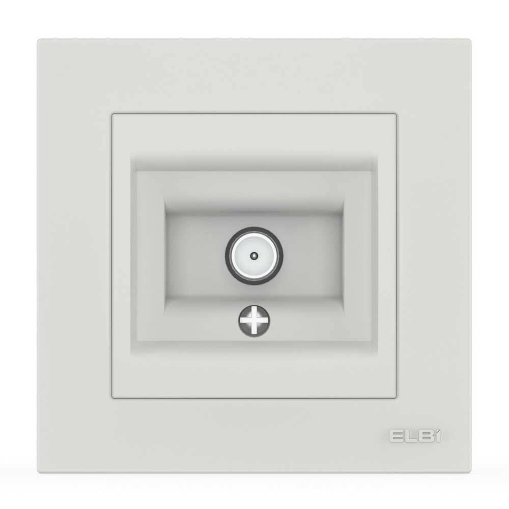 Розетка телевизионная концевая EL-BI VEGA Белый матовый