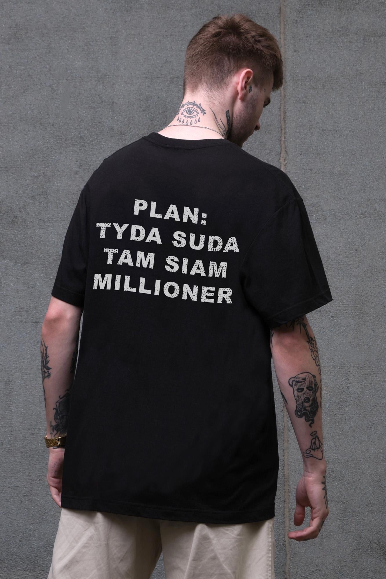Футболка оверсайз Without З Принтом Plan S/M Black (S/M8056277 8056278)