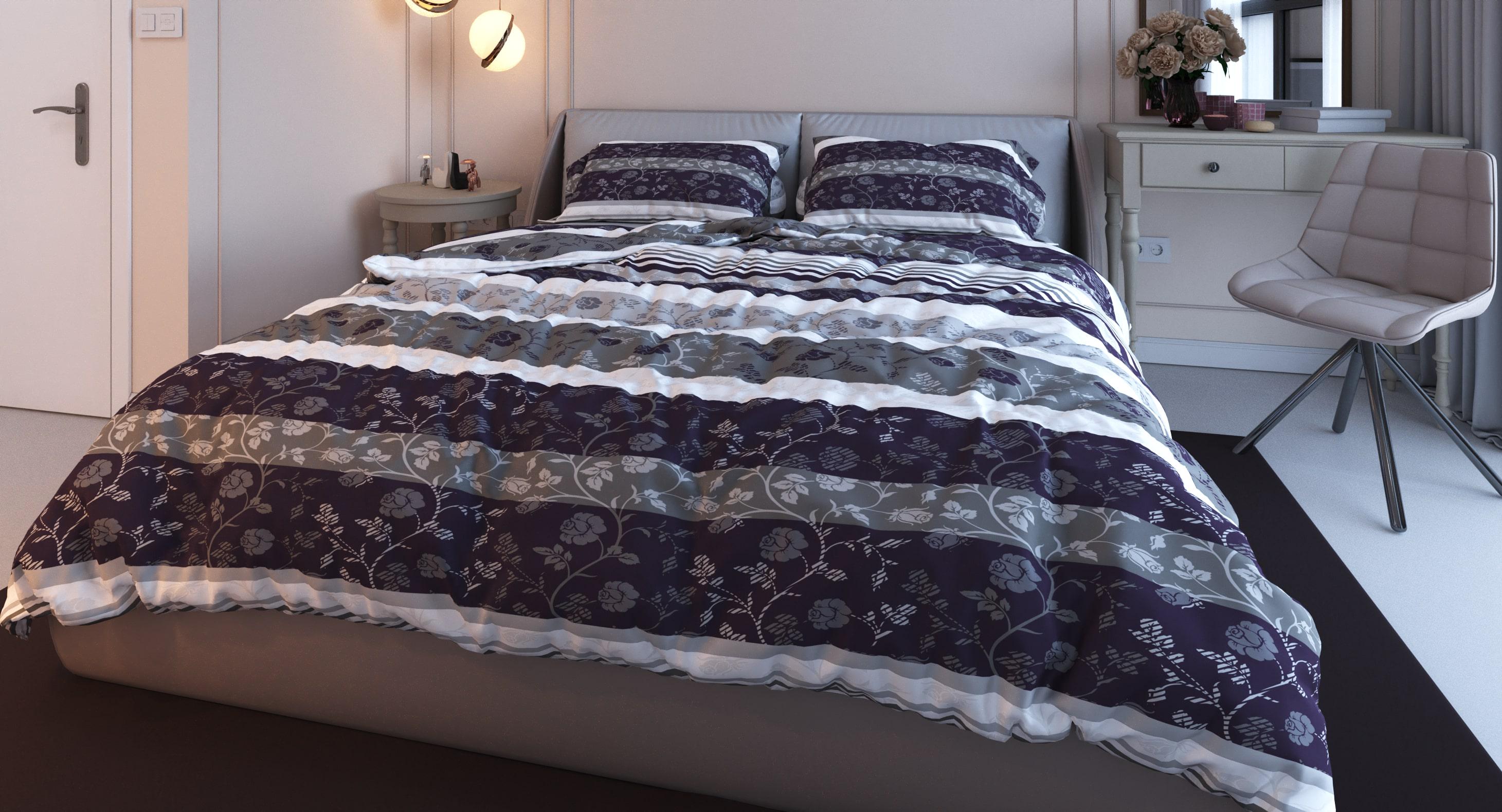 Постільна білизна бязь GM Textile Дика Троянда Бузково-сірий