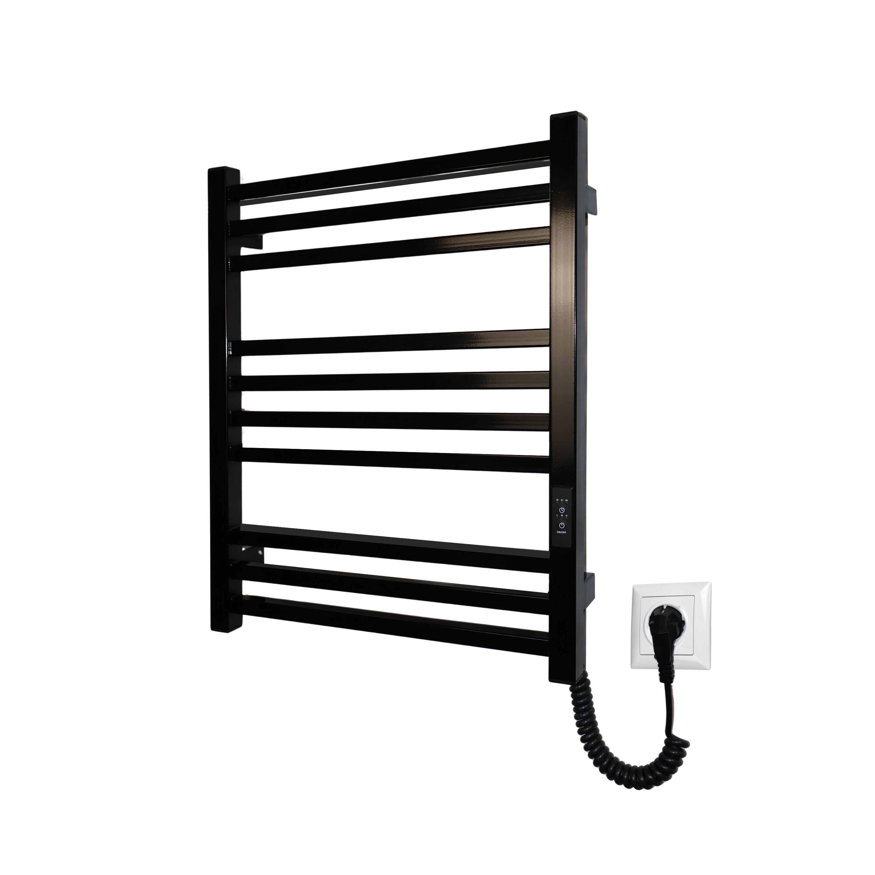 Полотенцесушитель электрический Carino LORENZO с контроллером 590х490 мм Черный глянец (28496622) Полотенцесушитель электрический Carino LORENZO с контроллером 590х490 мм Черный глянец (28496622)
