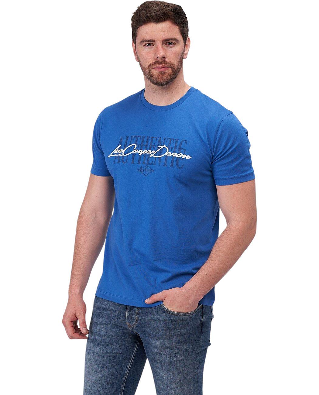 Футболка мужская Lee Cooper 10196388.725 L Синий (4894534352256)
