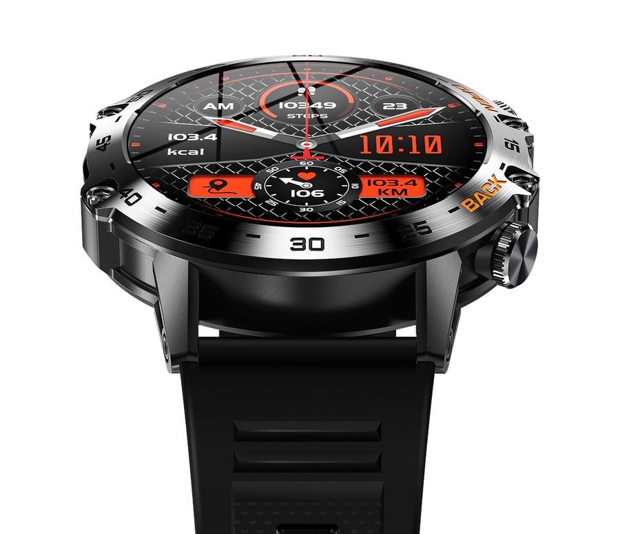Смарт-годинник Smart Delta K52 Black Rubber з металевим ремінцем (1640) - фото 3