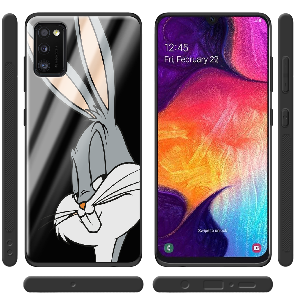 Чохол Boxface Samsung A415 Galaxy A41 Lucky Rabbit Чорний силікон зі склом (39755-bk81-40092) - фото 2