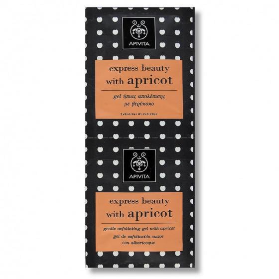Маска-скраб для лица Apivita Express Beauty Gentle Exfoliating Gel With Apricot с абрикосом 2х8 мл (2463773304)
