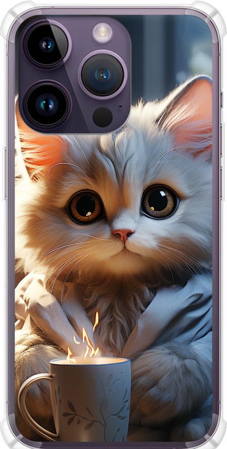 Чехол на iPhone 14 Pro Max White cat (5646sp-2667-42517)