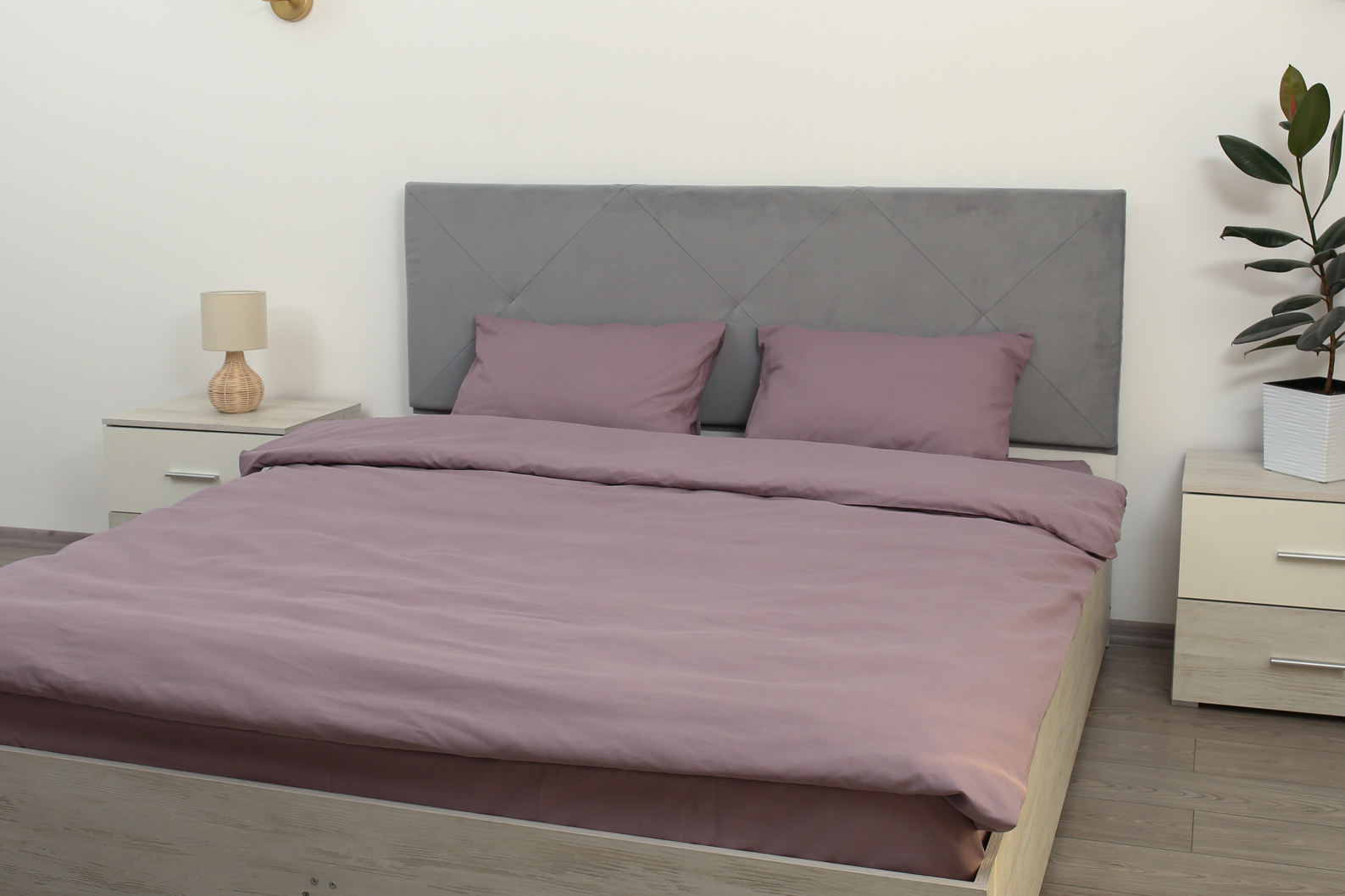 Комплект постельного белья полуторный Amore Glux-1038 бязь Сиреневый (KPB-A1,5-Glux-1038(50x70)_) - фото 2 Комплект постельного белья полуторный Amore Glux-1038 бязь Сиреневый (KPB-A1,5-Glux-1038(50x70)_) - фото 2