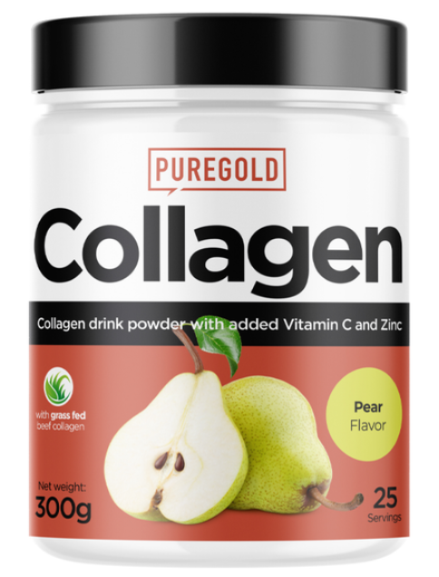Добавка натуральная Коллаген с витамином С и цинком PureGold Collagen Груша 300 г