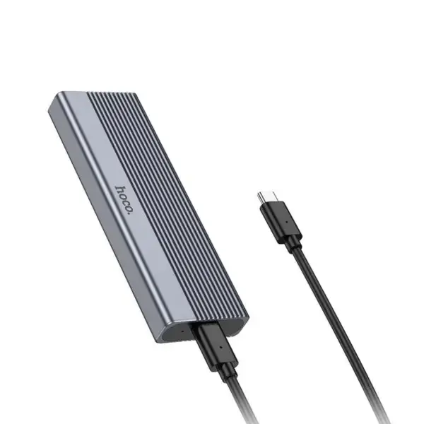 Кишеня зовнішня Hoco HB47A M.2 SSD Enclosure USB3,2/10Gbps Metal Grey Кишеня зовнішня Hoco HB47A M.2 SSD Enclosure USB3,2/10Gbps Metal Grey