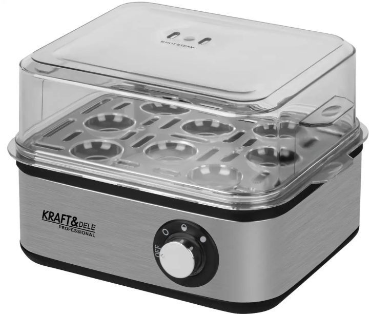 Яйцеварка електрична Kraft&Dele KD4118 500 Вт на 8 яєць Сріблястий (29599621) - фото 10 Яйцеварка електрична Kraft&Dele KD4118 500 Вт на 8 яєць Сріблястий (29599621) - фото 10