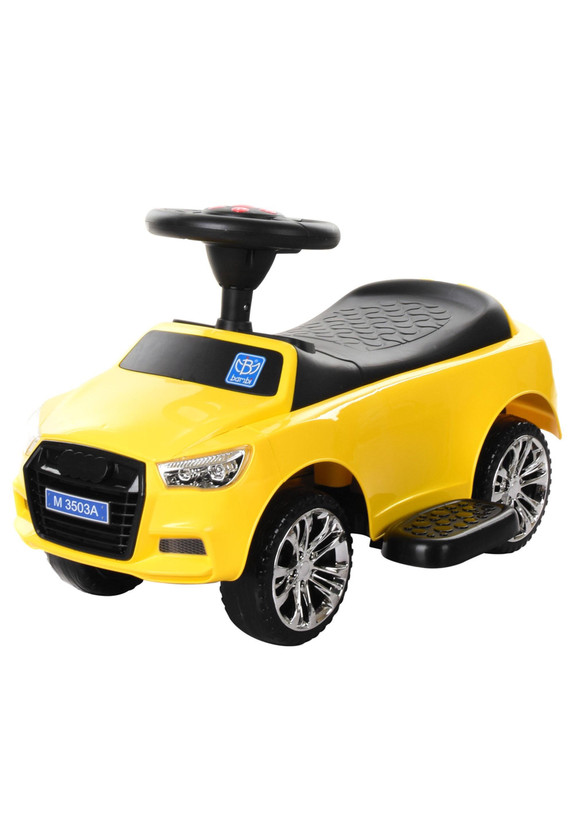 Каталка-толокар HOME 2в1 батьківська ручка Жовтий (M 3503A-6)