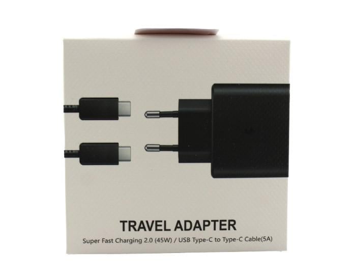 Зарядний пристрій для телефонів Adapter 9176 Type-C 45W з кабелем Black (f4a7d898) - фото 2