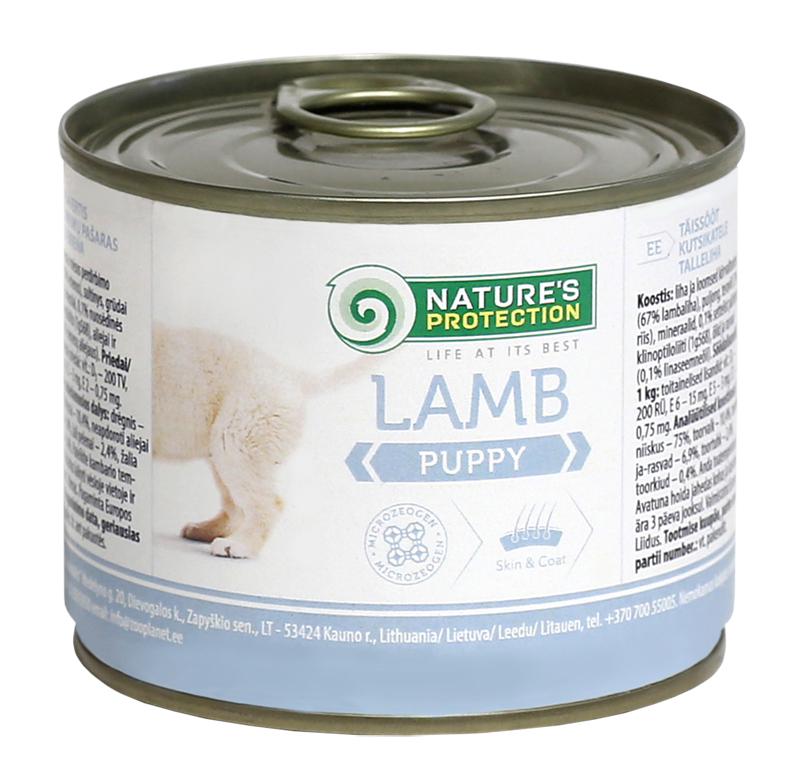 Корм консервований для цуценят Nature's Protection Puppy Lamb з мясом ягняти 800 г (38557)