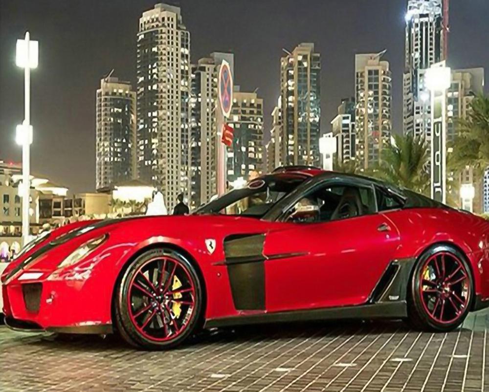 Алмазна мозаїка на підрамнику SHLab Червоний Ferrari SH-31785 50x40 см