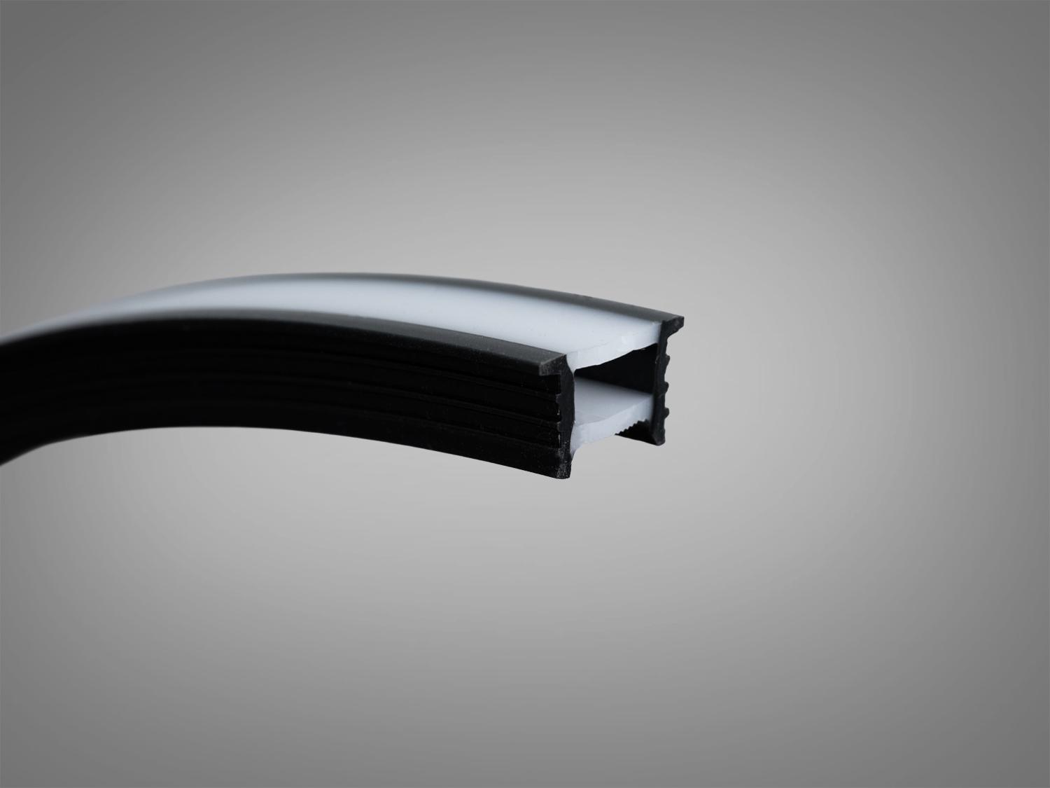 Профіль гнучкий для LED стрічки накладний (PLS-1210IN BLACK) Профіль гнучкий для LED стрічки накладний (PLS-1210IN BLACK)