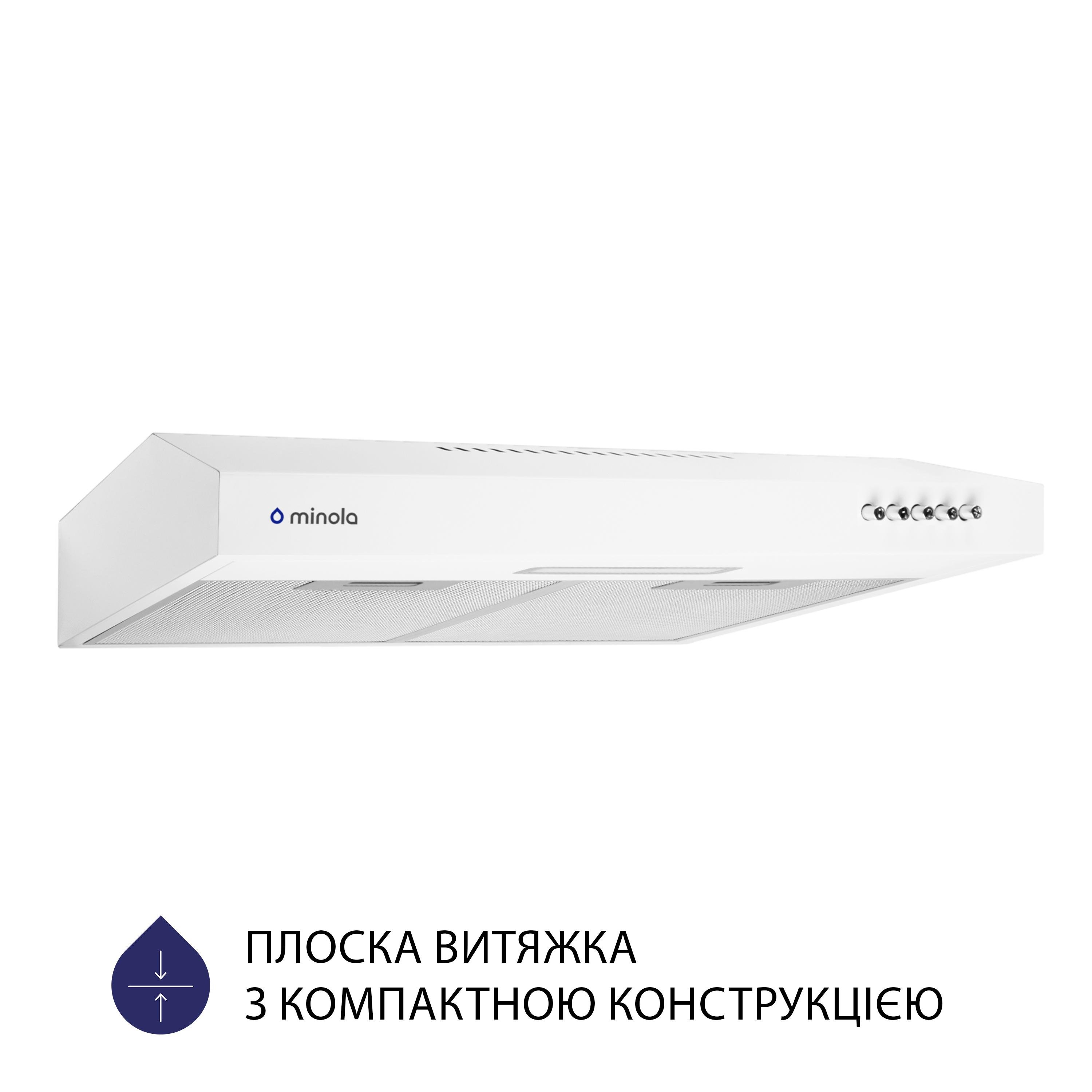 Витяжка плоска Minola HPL 513 WH - фото 2