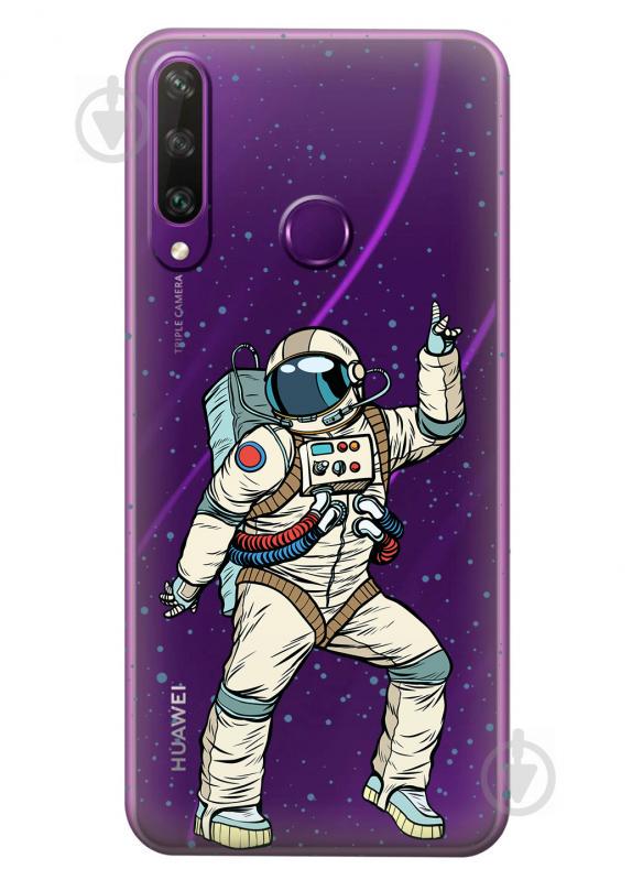 Прозрачный силиконовый чехол iSwag для Huawei Y6p с рисунком - Веселый космонавт (KS2352) Прозрачный силиконовый чехол iSwag для Huawei Y6p с рисунком - Веселый космонавт (KS2352)