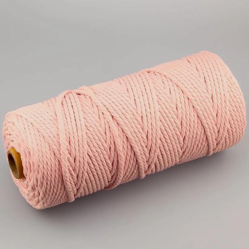 Канат для макраме веревка хлопковая 3 мм 100 м Коралловый (НН1003х26)