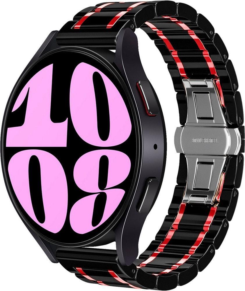 Ремешок керамический Ceramo для Galaxy Watch 6 44 мм Black Red (37590-44)